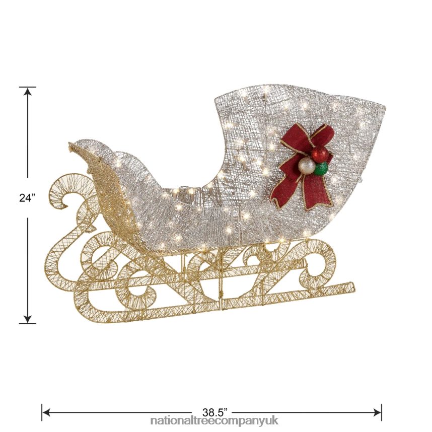 decoration | National Tree Company 38in Santas Sleigh with LED Lights F2L4F607